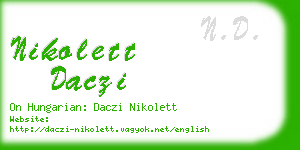 nikolett daczi business card